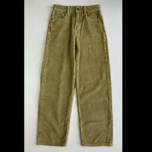 Motel Rocks Parallel High Waist Wide Leg Jeans in Cord Sand - Corduroy - Size XS
